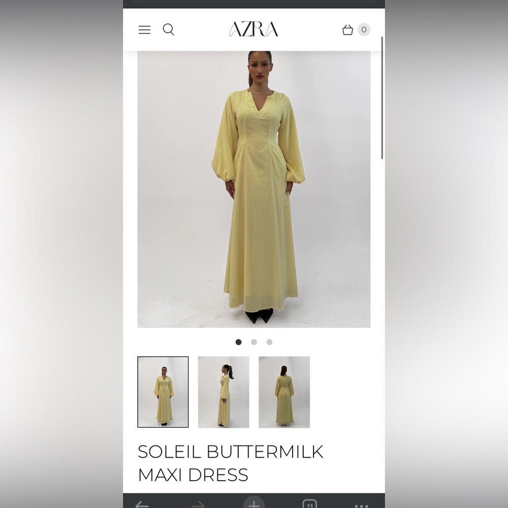 Azra the label soleil buttermilk maxi dress, brand new, size l, fits m-l